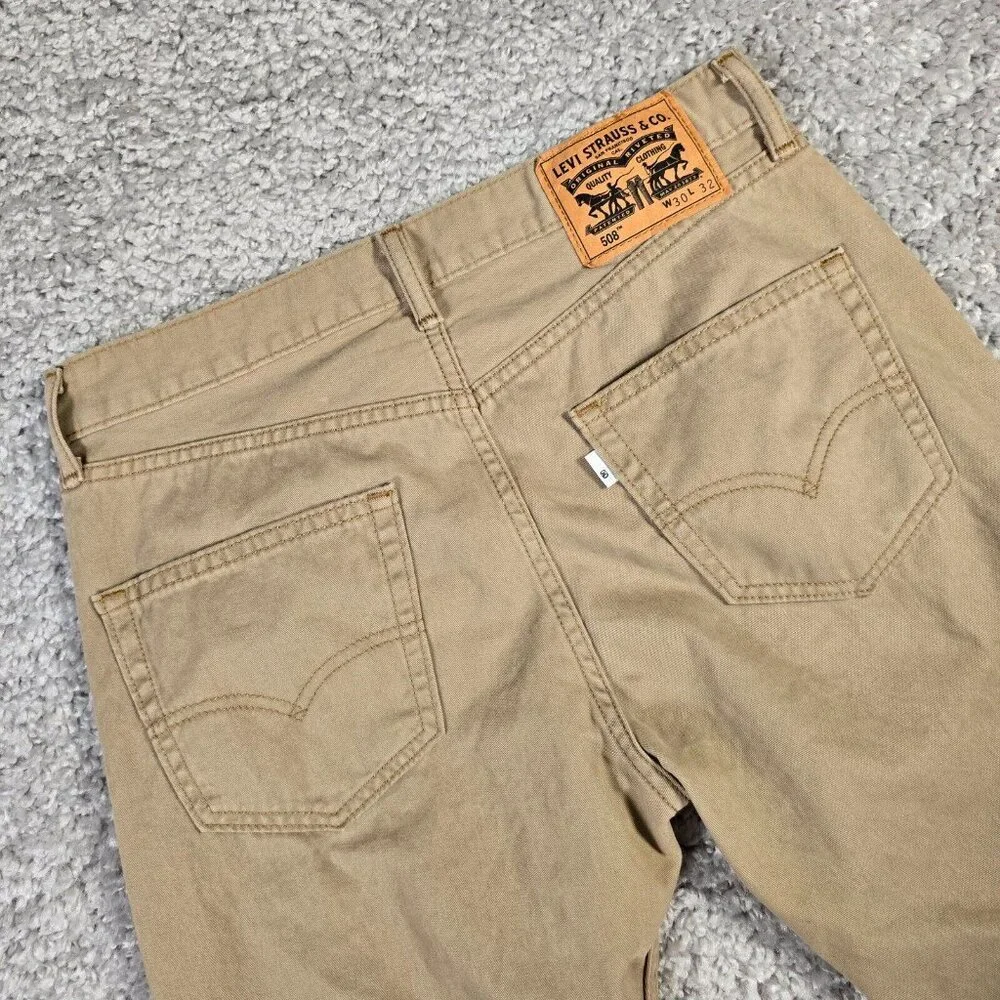 Levi's Mens 508 Slim Straight Chino Pants Size 30x32 (Fits 30x30) Minimal Casual - Picture 2 of 14
